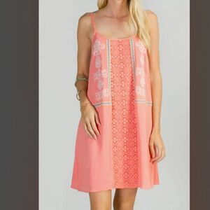 Flying Tomato Coral Smock Dress Size Medium